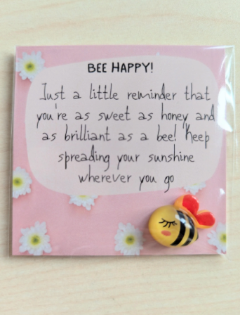 Bee Happy Mini Card - Spread Buzzworthy Positivity Everywhere!
