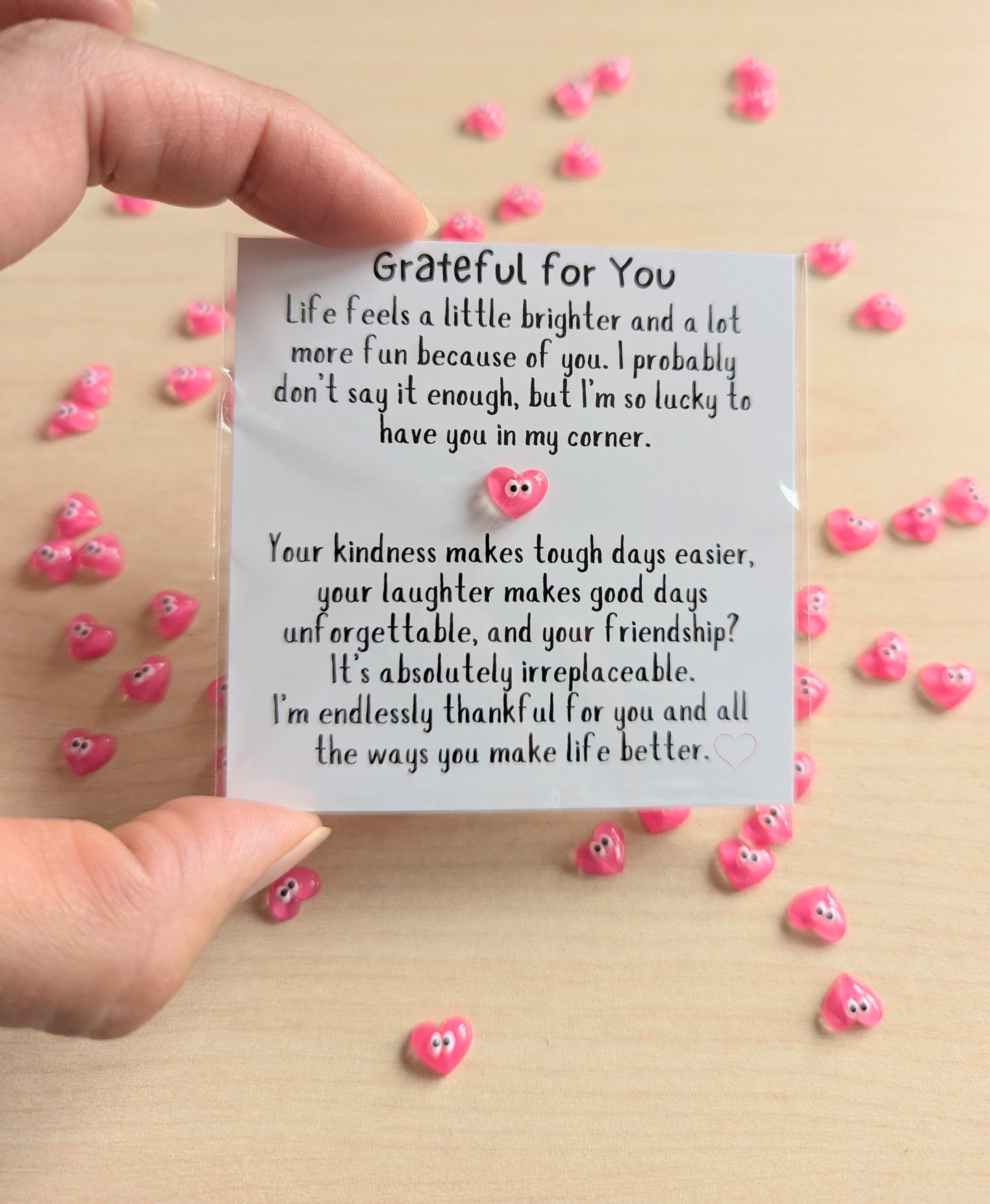 Grateful for You Friendship Card – Mini Appreciation Card for Best Friend – Thank You Card for Support