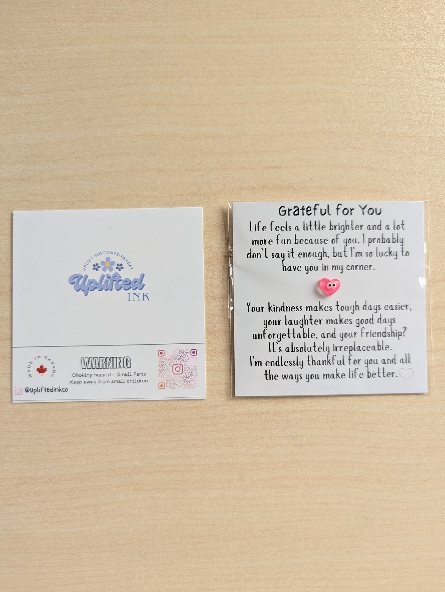Grateful for You Friendship Card – Mini Appreciation Card for Best Friend – Thank You Card for Support
