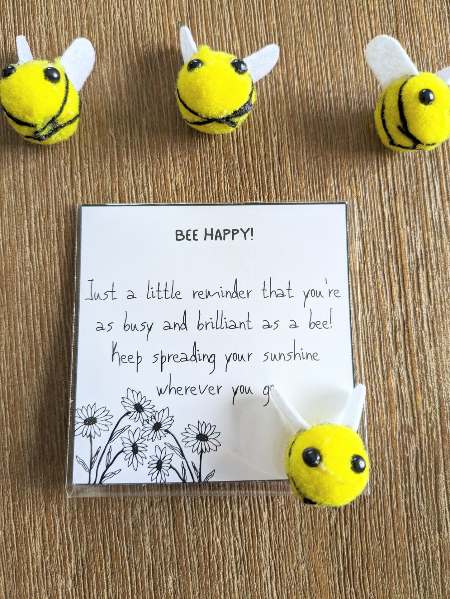 Bee Happy Mini Card - Spread Buzzworthy Positivity Everywhere!