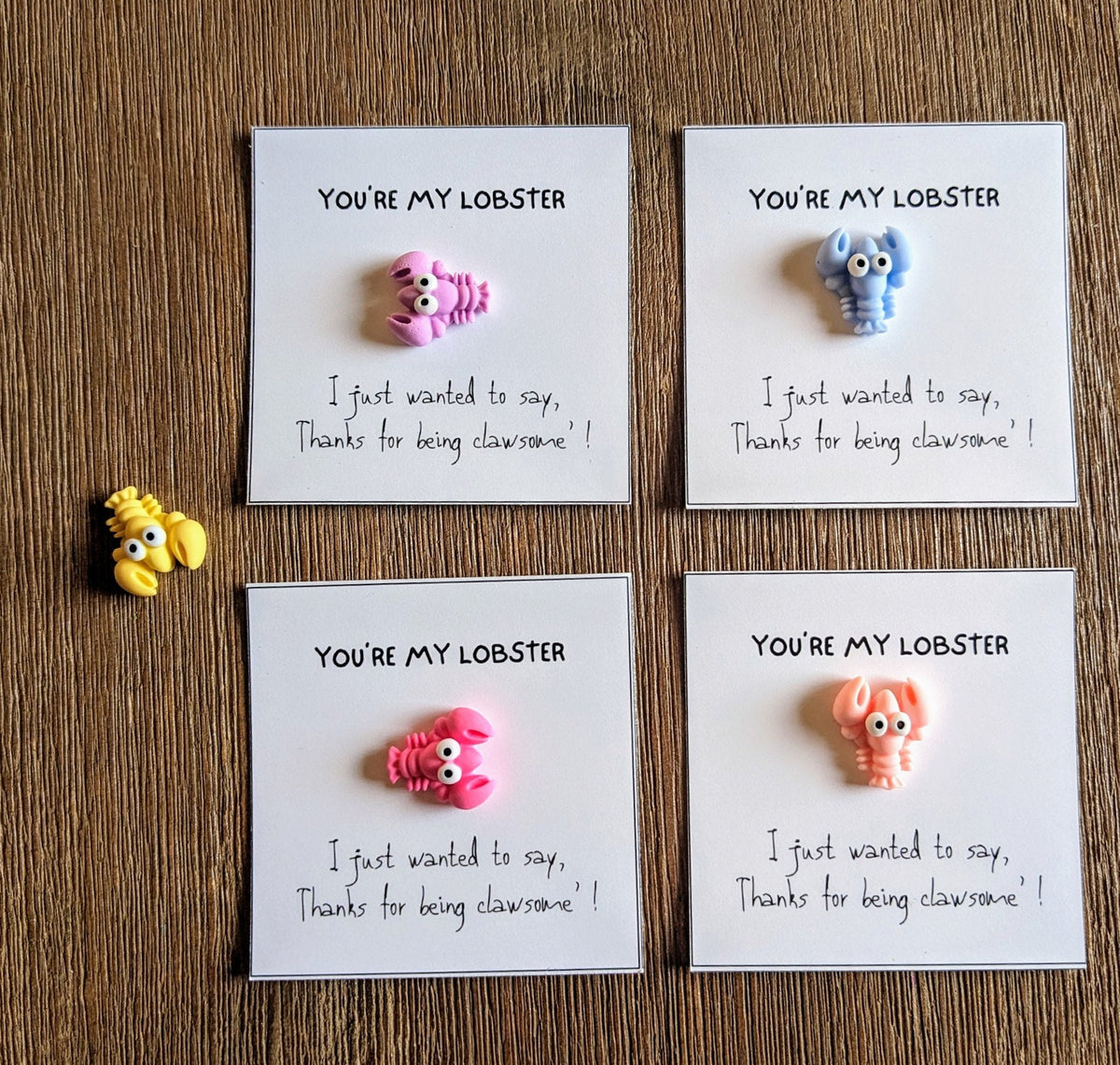 Lobster appreciation card. You're my Lobster. You are awesome. Happy card. Cute gift. Love gift. Relationship Love. Friends gift. Motivation