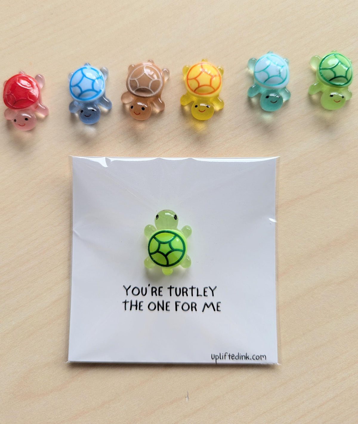 You’re Turtley the One for Me! Cute Turtle Card with Tiny TURTLE - Romantic & Funny Gift for Couples
