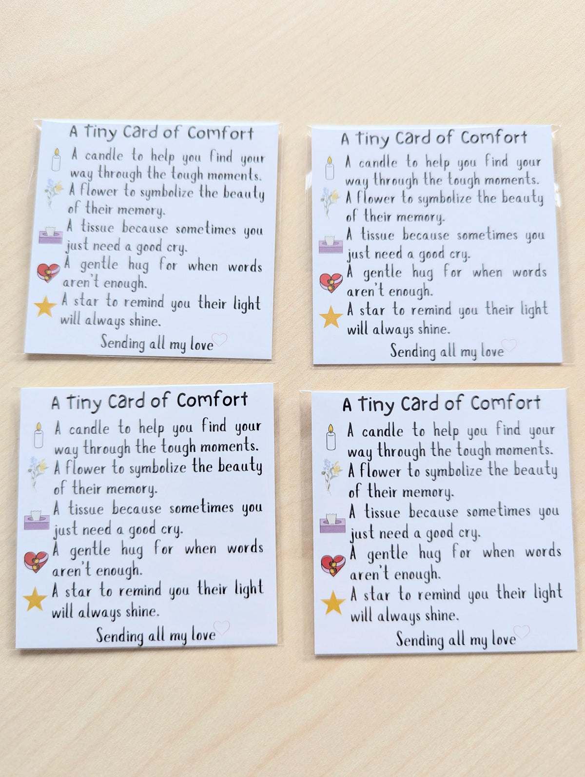 Tiny Sympathy Card – Comforting Grief Gift, Thoughtful Token of Support and Love During Loss or Hard Times