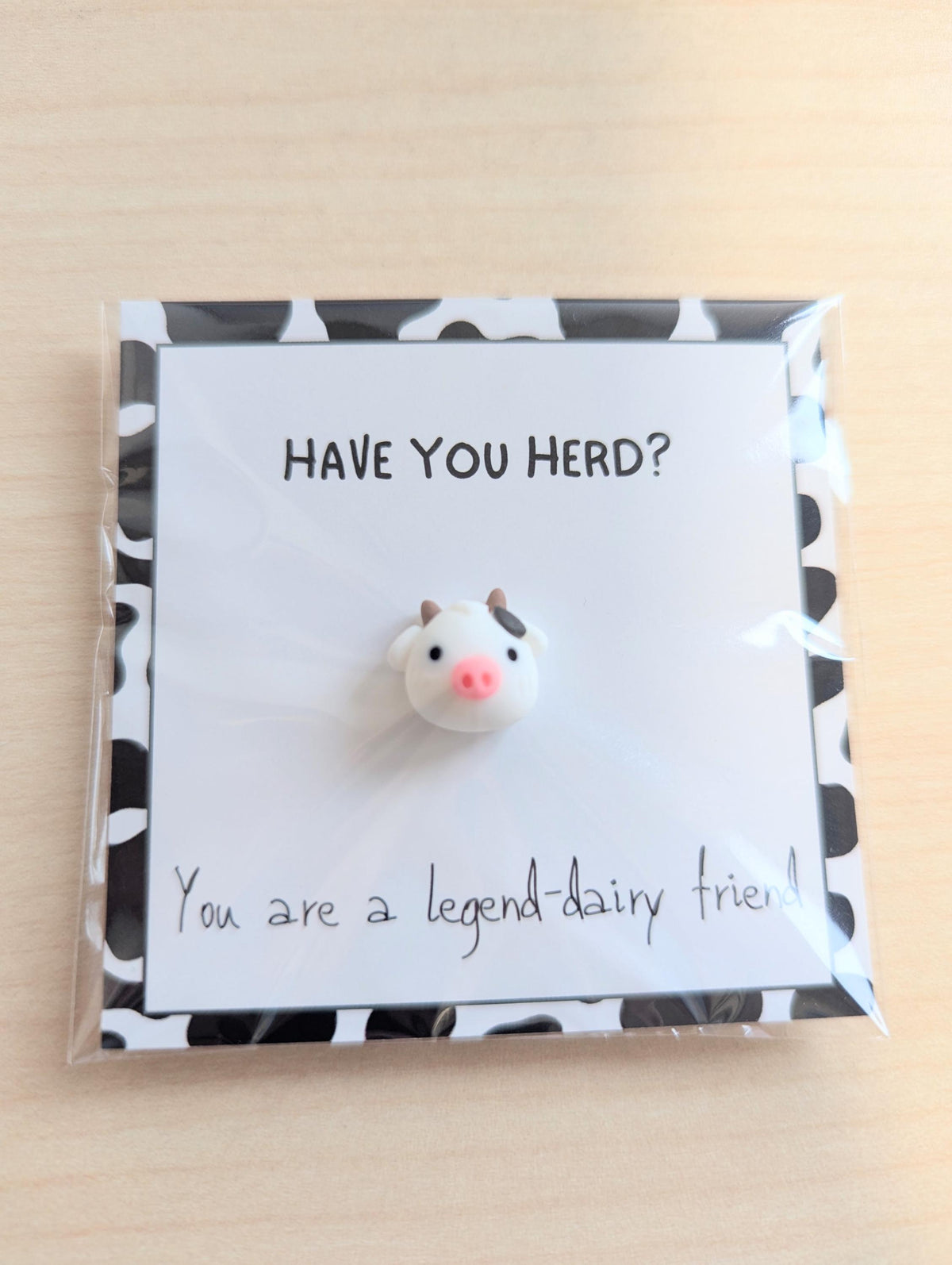 You Are Legendary Friend Card with Adorable Cow Figurine – 2.6" Mini Keepsake note, Personalized Message, Perfect for Friends and Loved Ones
