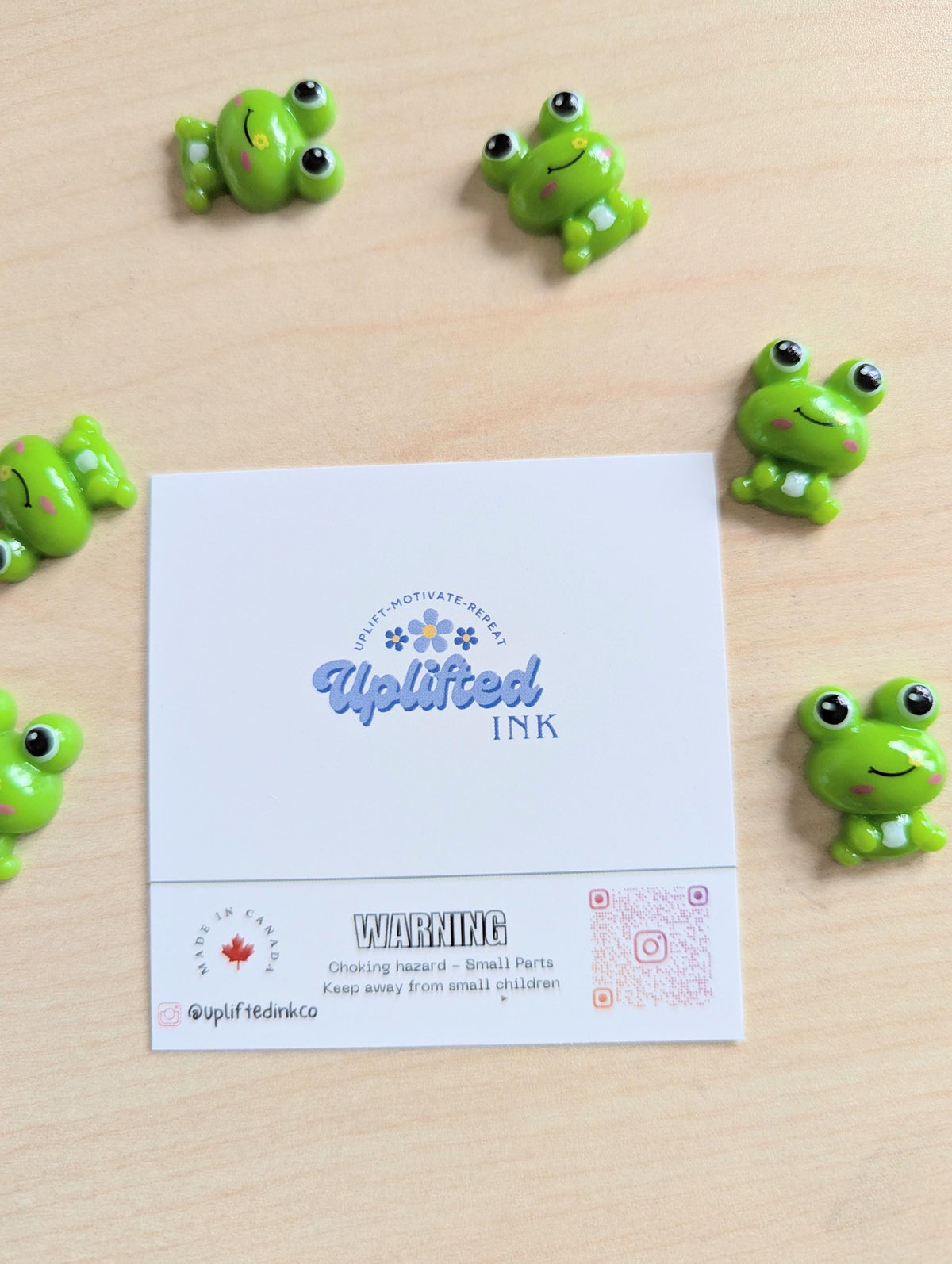 Pocket Frog of Encouragement Mini Motivational Card with Tiny Frog Figurine - Cute Gift for Friends, Kids & Loved Ones