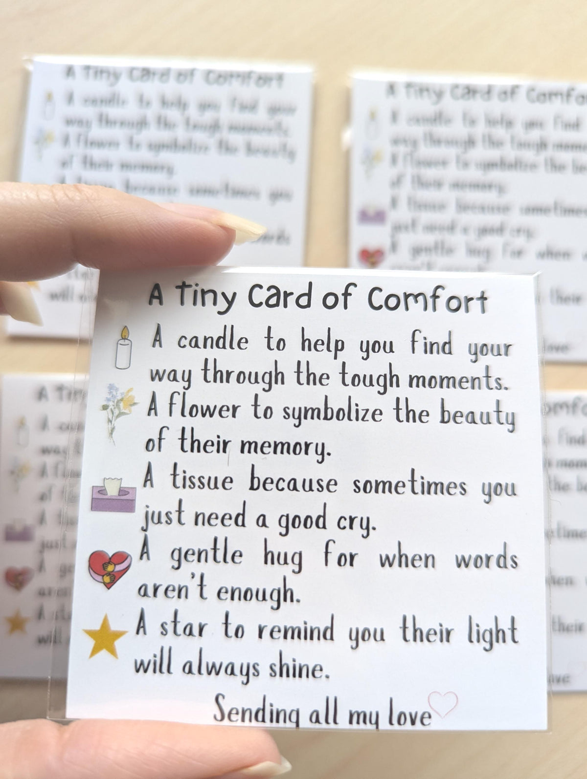 Tiny Sympathy Card – Comforting Grief Gift, Thoughtful Token of Support and Love During Loss or Hard Times