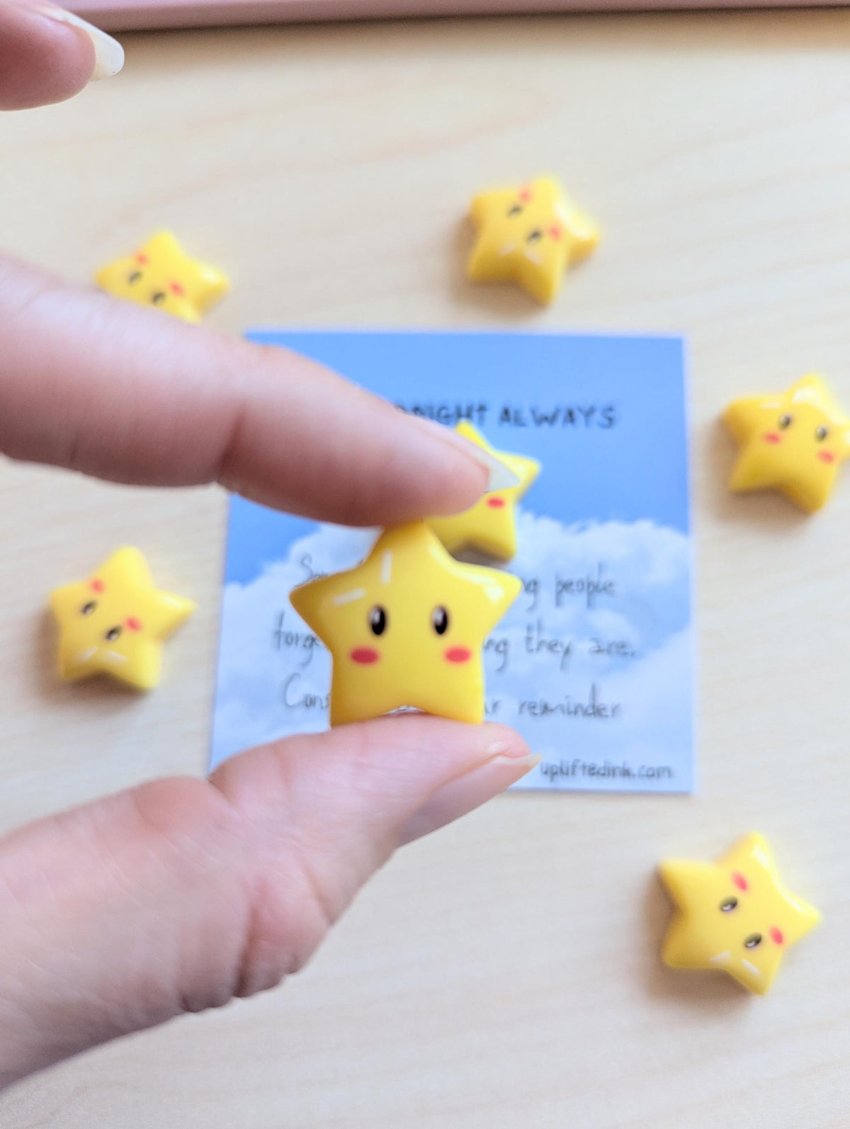 Mini Encouragement Card | Shine Bright Always | Inspirational Gift with Star | Thinking of You Card