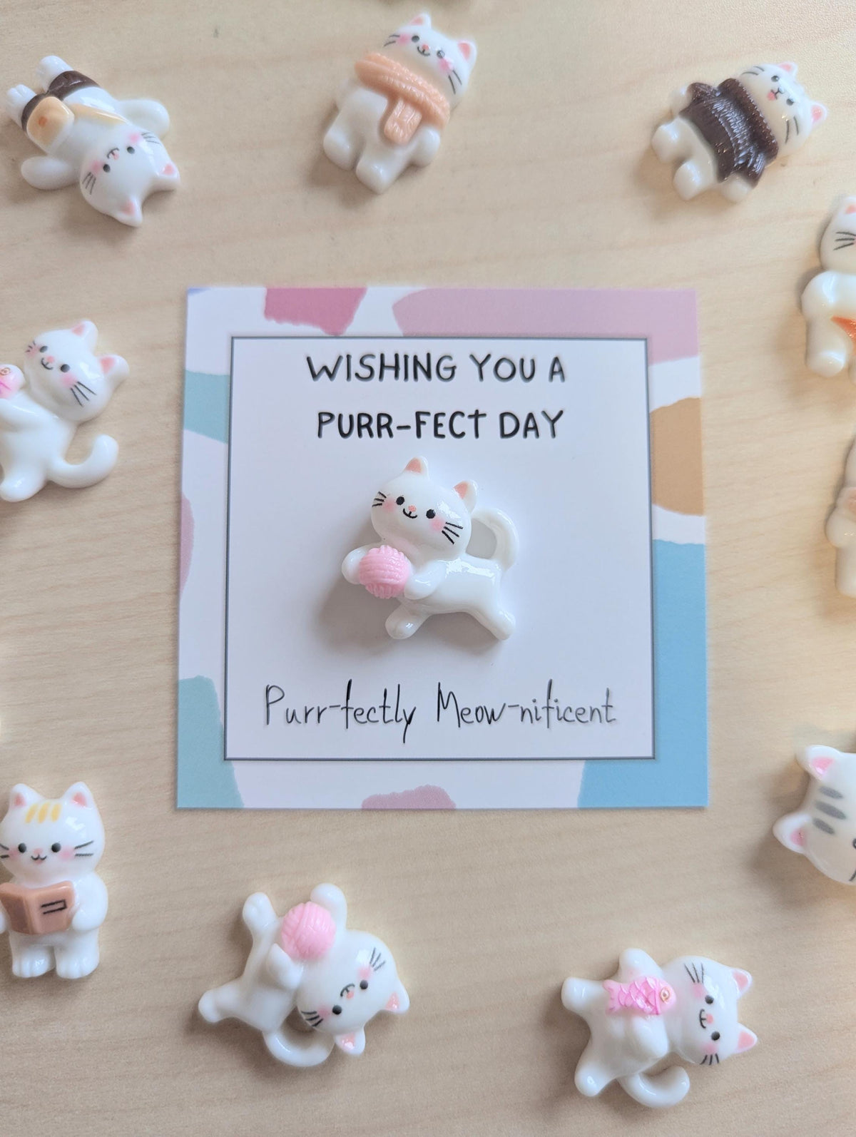 Funny Cat Pun Card with Cute Charm | Purr-fect Day Meownificent Card | Cat Lover Gift | Birthday Card 2026