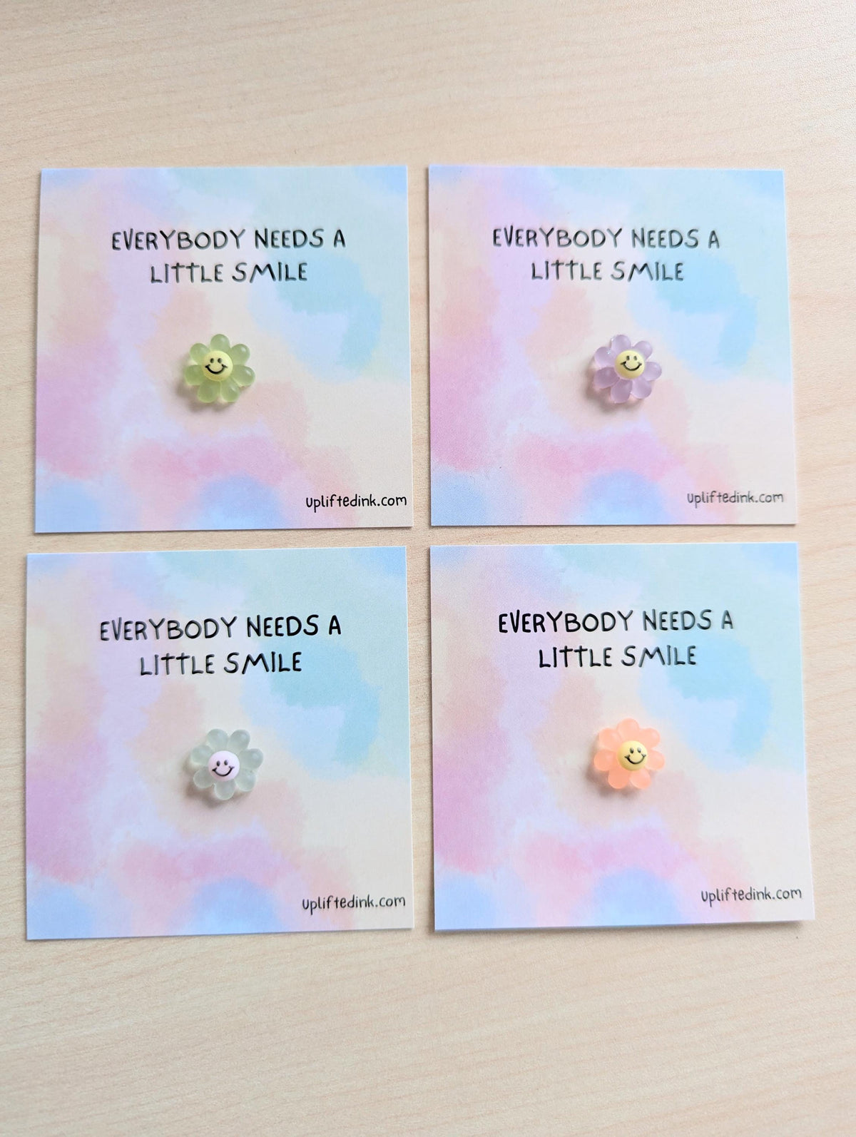 Everybody Needs a Little Smile Mini Card with Smiley Flower | Cute Encouragement Card | Happy Gift Add On | Just Because Card
