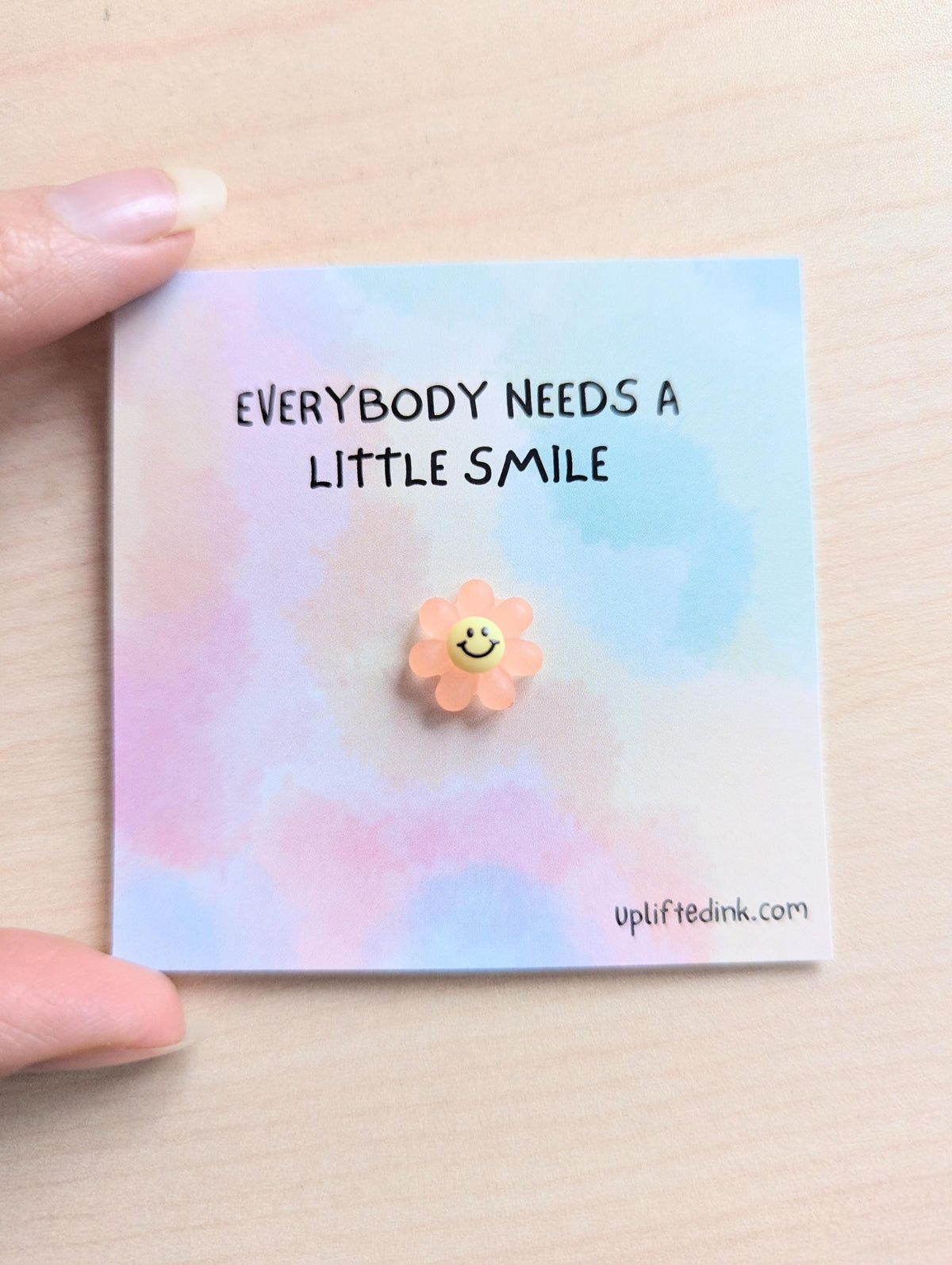 Everybody Needs a Little Smile Mini Card with Smiley Flower | Cute Encouragement Card | Happy Gift Add On | Just Because Card
