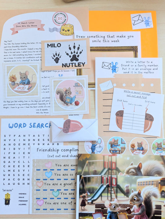 Kids Snail Mail Letter. Real Letter by Mail from Canada, Stationery, Activity Ages 6-12, Pen Pal from Canadian Mouse, Friendship and Bravery