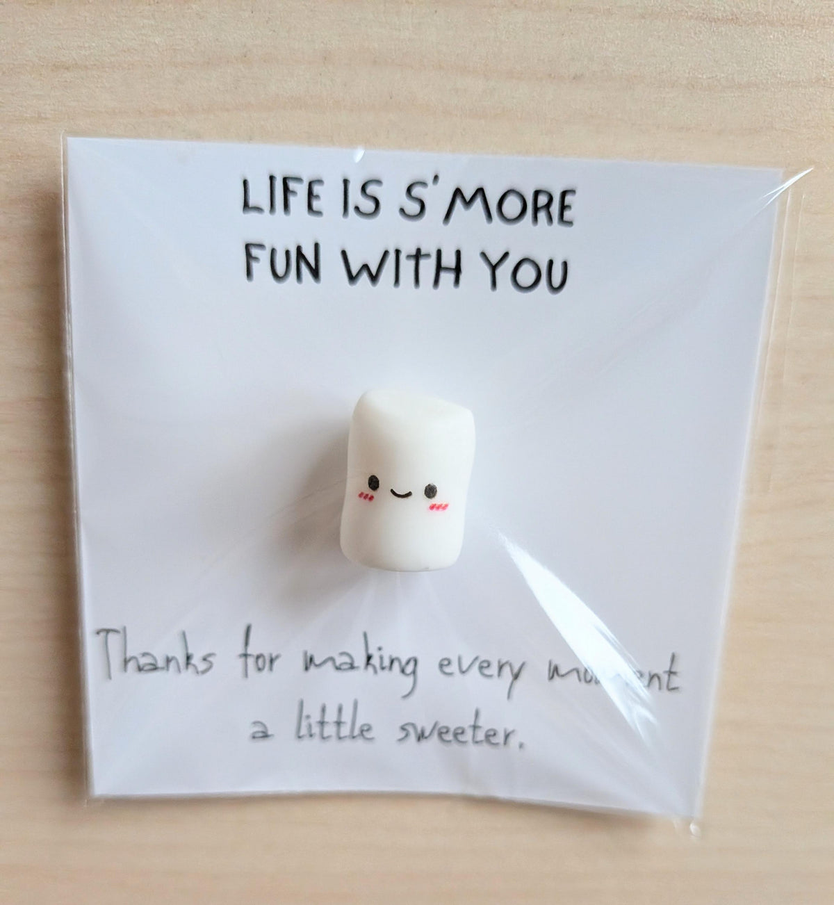 Life Is S’more Fun With You Card, Friendship Gift, Cute Appreciation Card, Best Friend Gift, Thank You Card, Marshmallow Trinket
