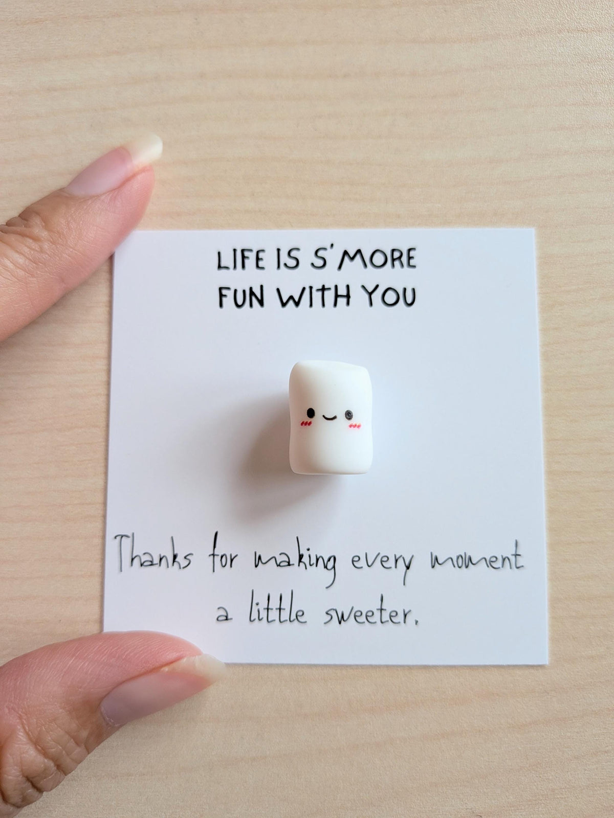 Life Is S’more Fun With You Card, Friendship Gift, Cute Appreciation Card, Best Friend Gift, Thank You Card, Marshmallow Trinket