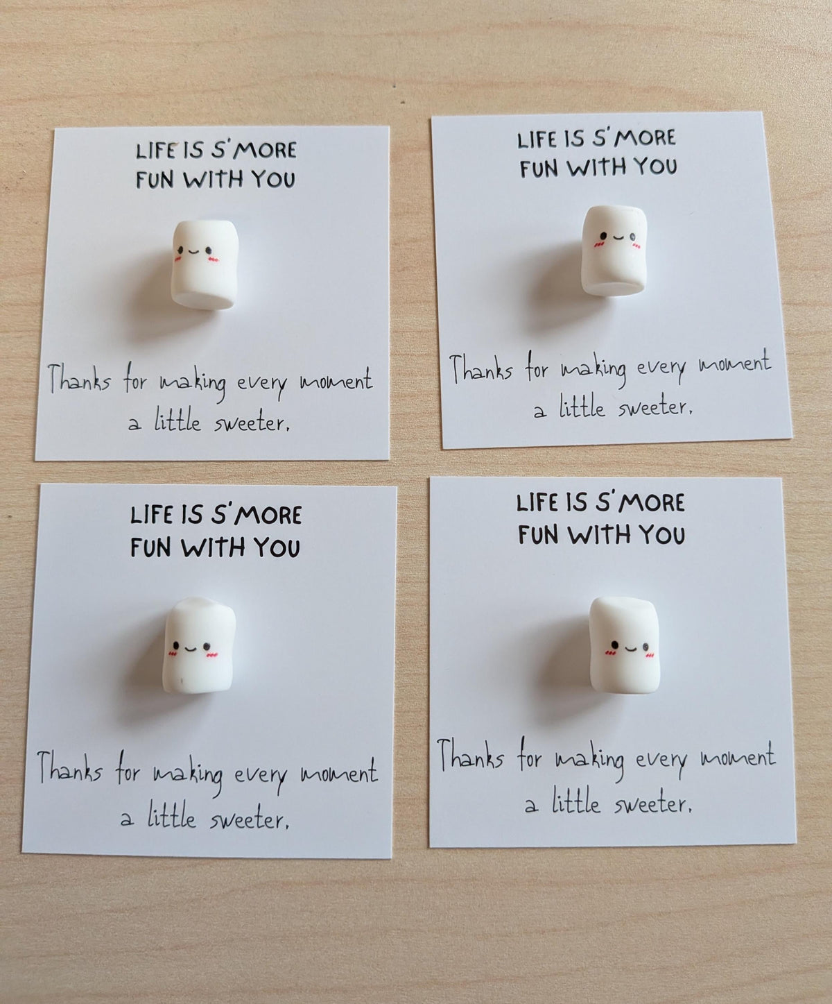 Life Is S’more Fun With You Card, Friendship Gift, Cute Appreciation Card, Best Friend Gift, Thank You Card, Marshmallow Trinket