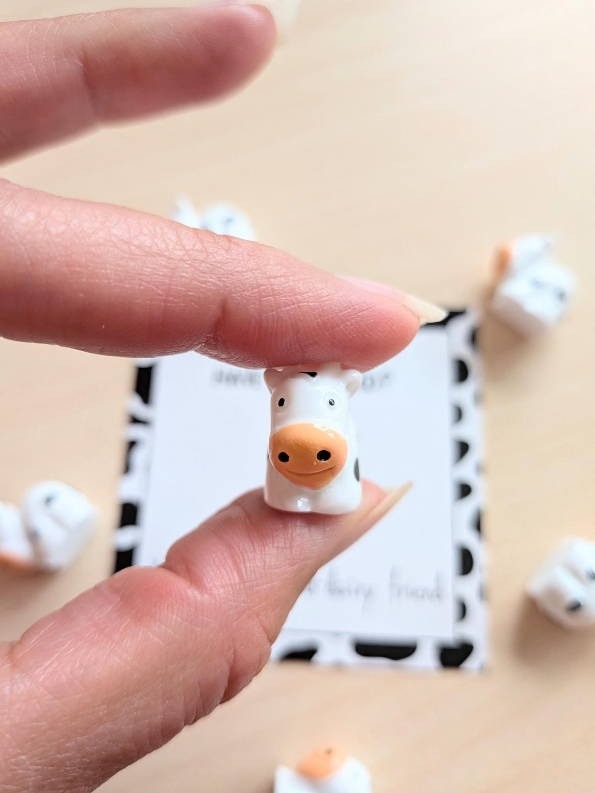 You Are Legendary Friend Card with Adorable Cow Figurine – 2.6" Mini Keepsake note, Personalized Message, Perfect for Friends and Loved Ones
